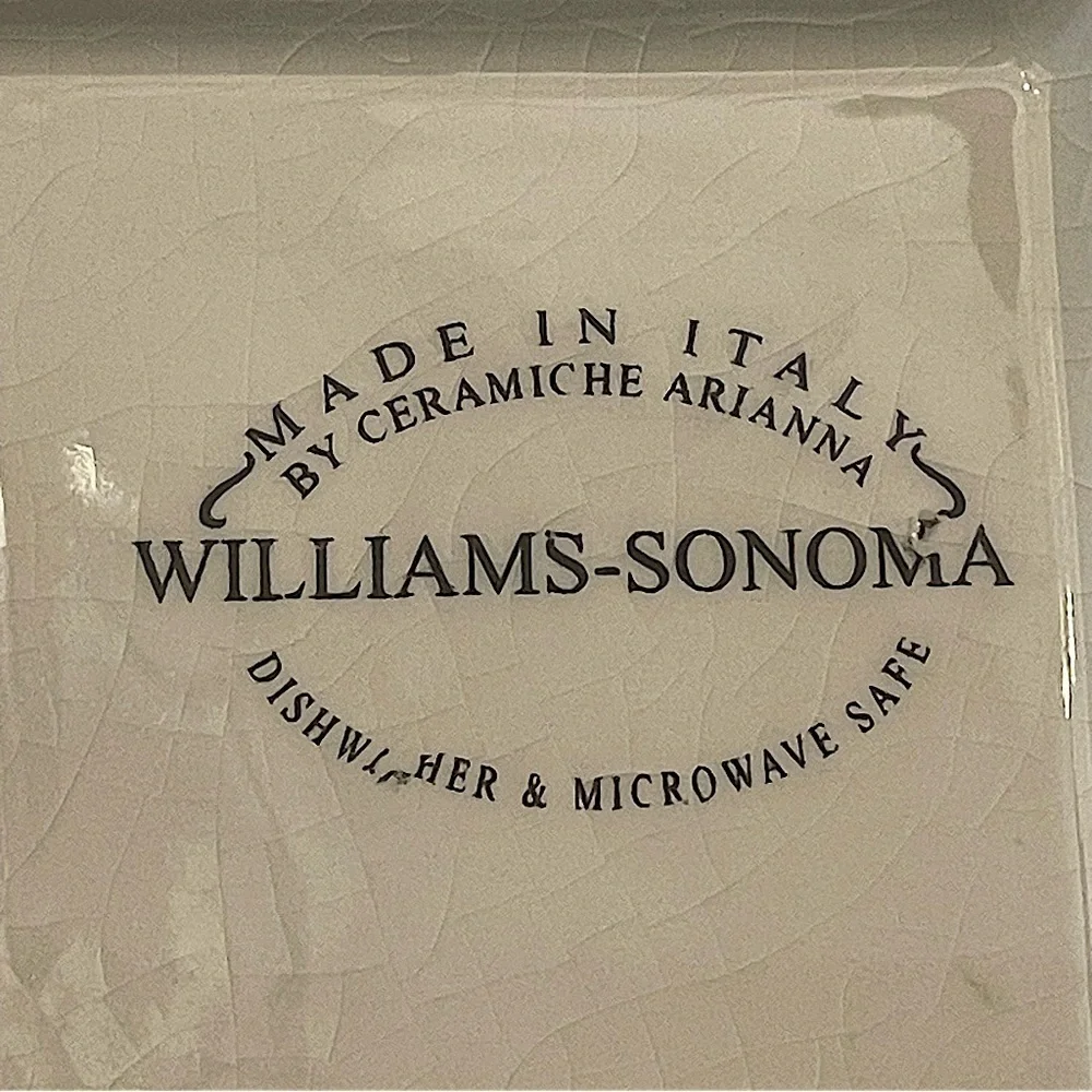 Williams Sonoma Ceramiche Arianna Square Pasta Serving Bowl 13